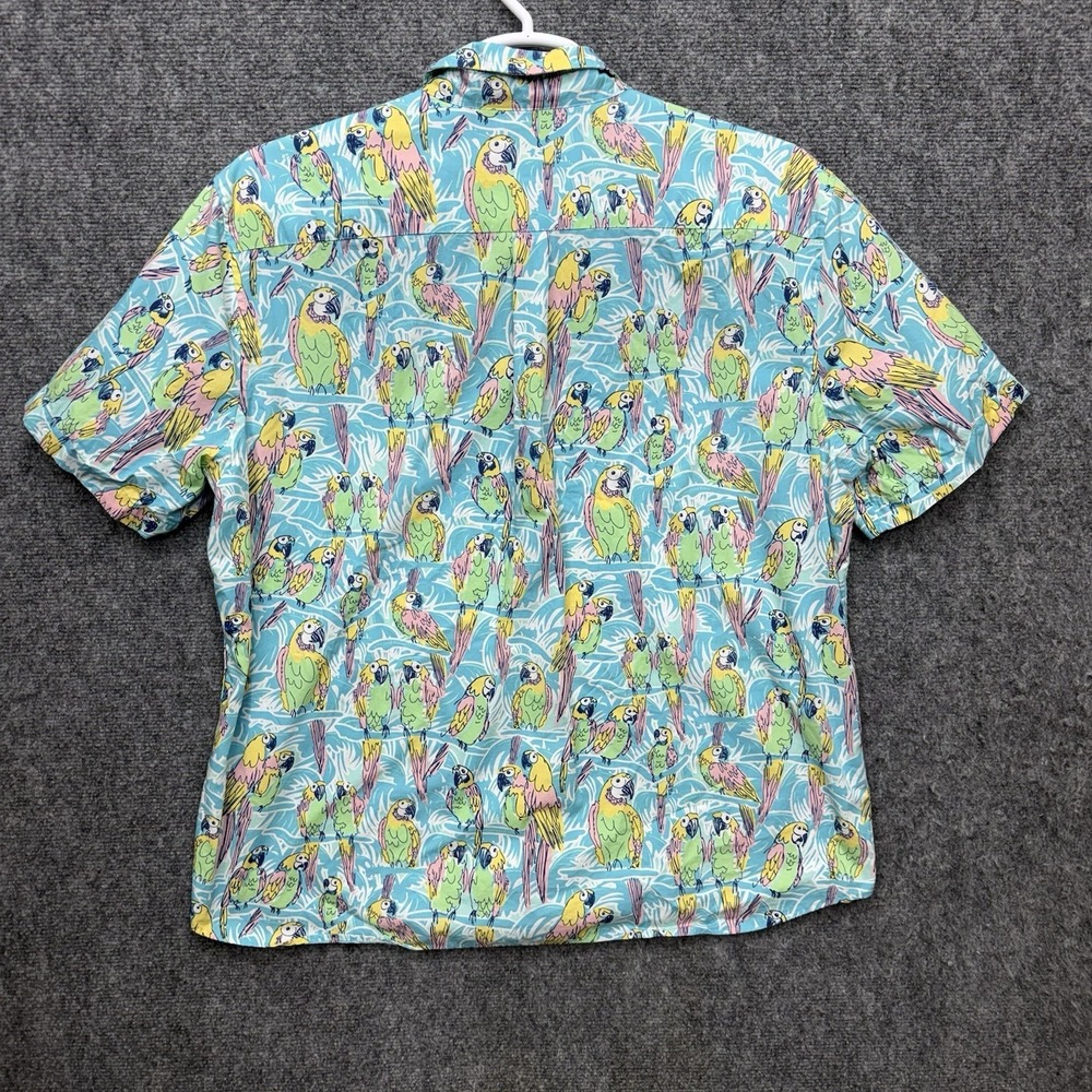 Vineyard Vines Whale Shirt Button Up short sleeve Parrots Hawaiian Men's size XL - Picture 6 of 10